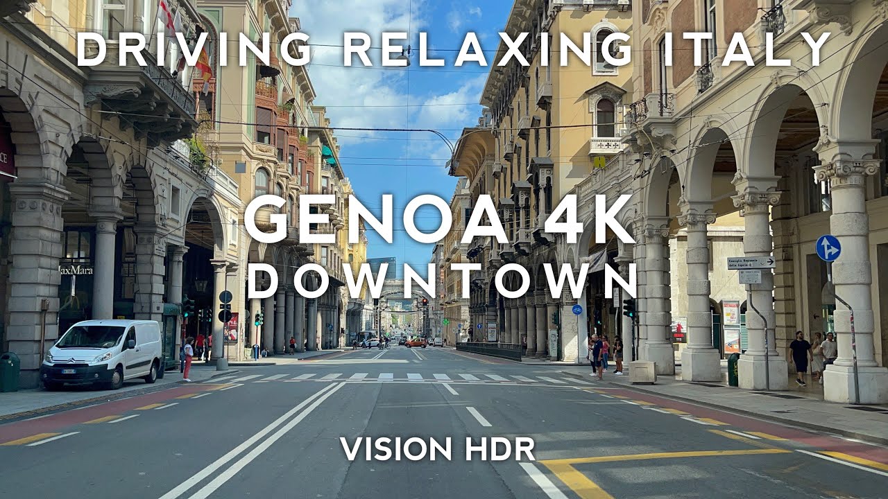 Driving Italy Genoa in 4K - Around downtown - Italy Travel Video