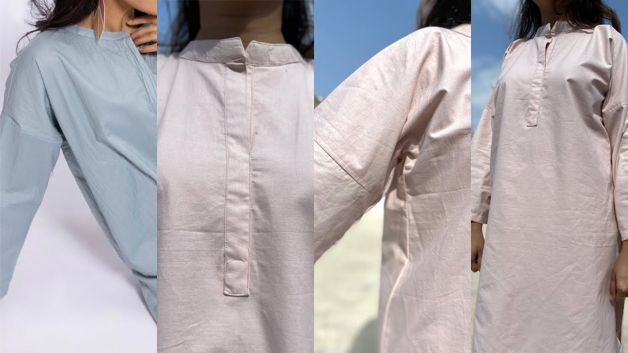 Drop Shoulder Kurta Cutting & Stitching | Baggy Sleeves Cutting & Stitching | Ladies Kurta Design