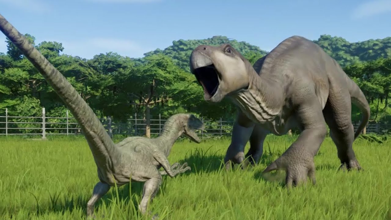 Iguanodon VS Velociraptor - Jurassic World Evolution