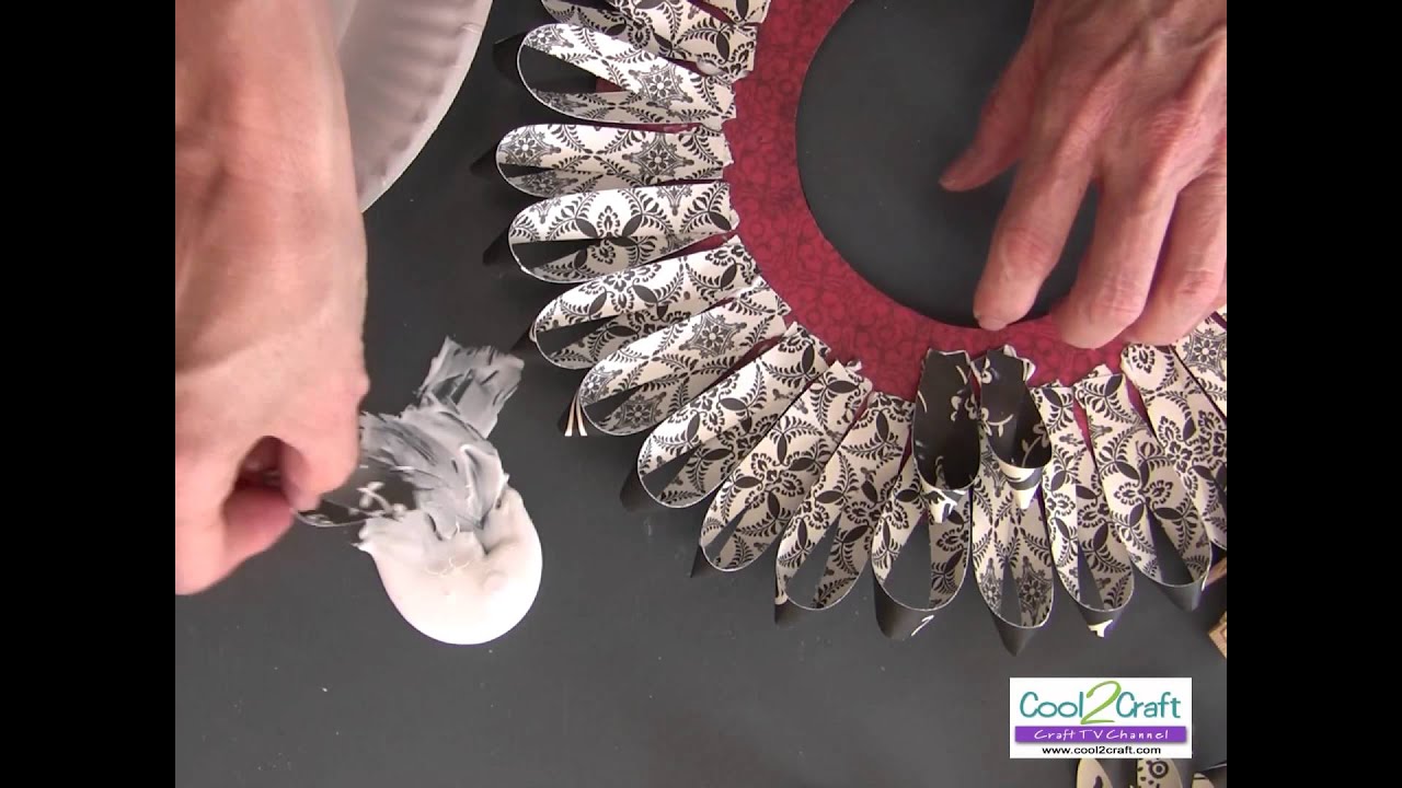 How to Make a Looped Scrapbook Paper Wreath (Long Version)
