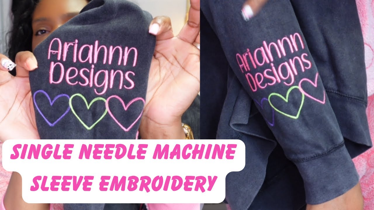 Sleeve Embroidery | Single Needle Machine | Janome 500E