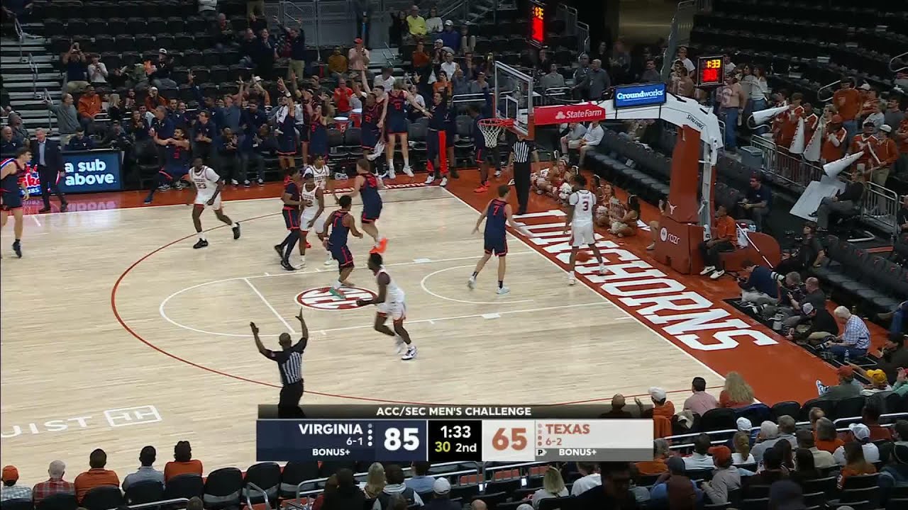 MEN'S BASKETBALL - Virginia at Texas Highlights