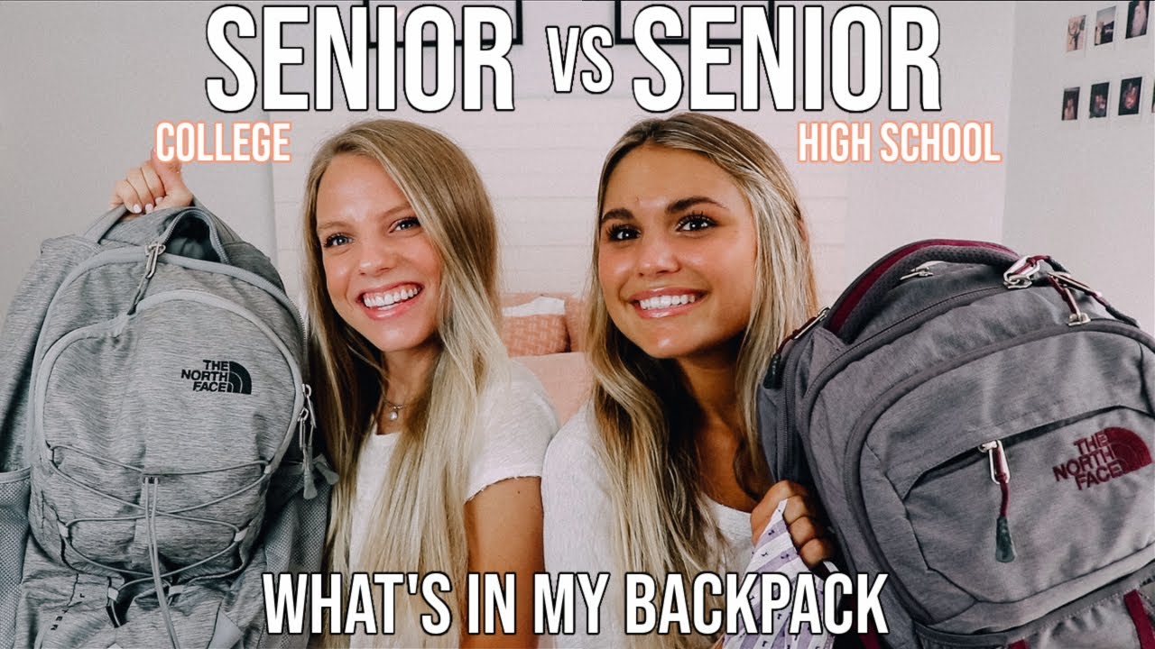 Senior VS Senior Whats In My Backpack?!