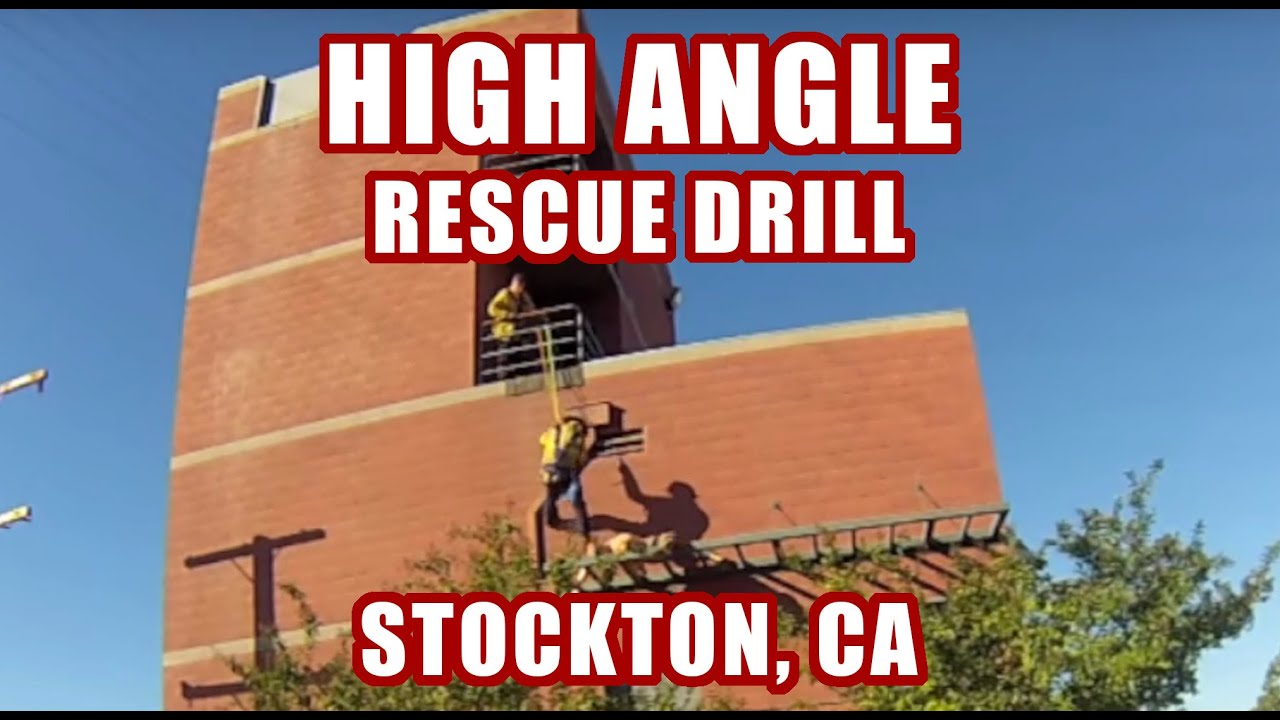Stockton Fire Rope Rescue Drill - Simulated 'Pick Off'