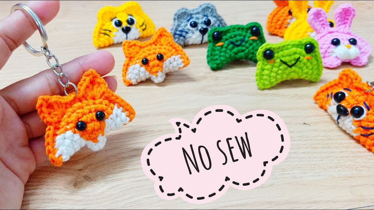 NO SEW crochet amigurumi fox | Móc con cáo làm móc khóa