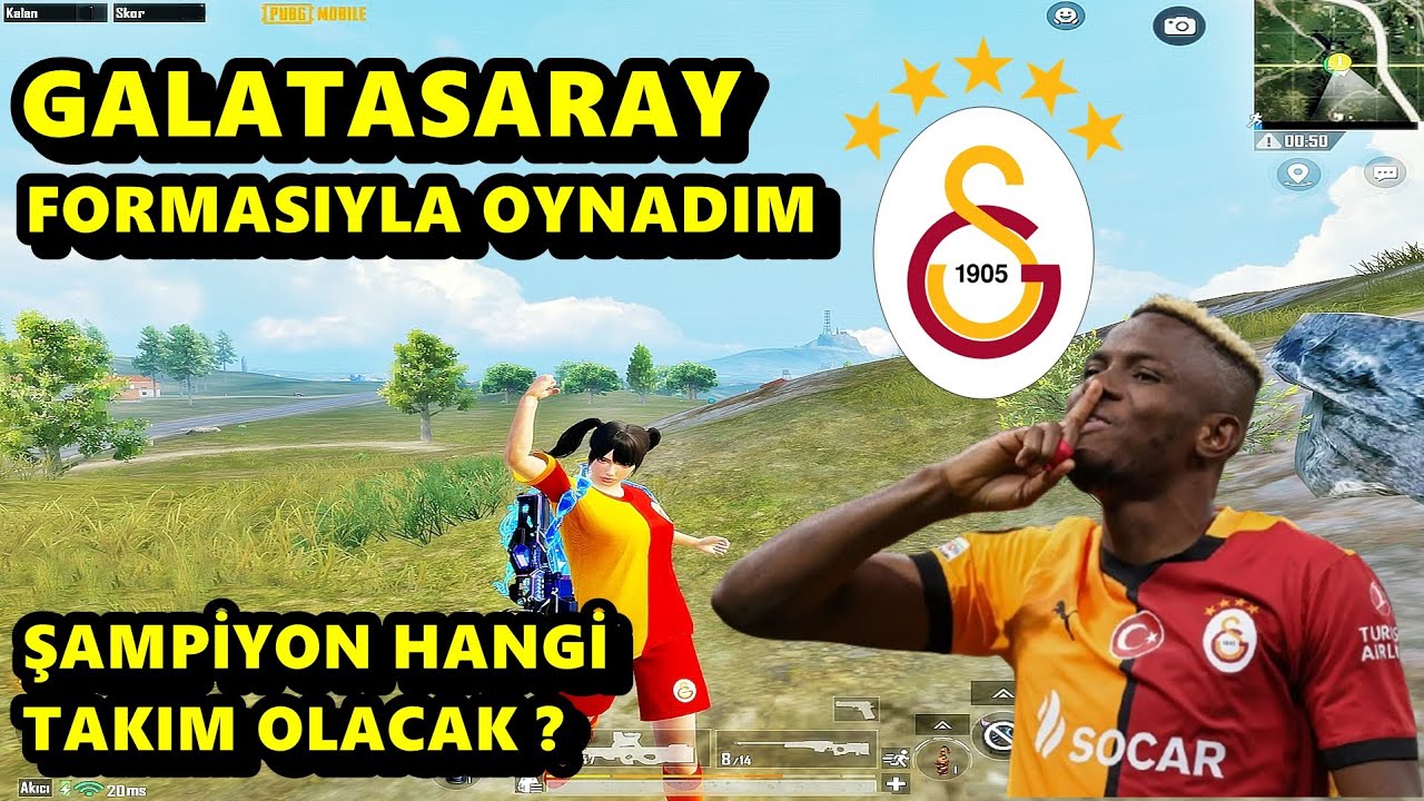 GALATASARAY FORMASI İLE OYNADIM ! ŞAMPİYON KİM OLACAK?  BATUR GAME SOLO SQUAD PUBG MOBİLE