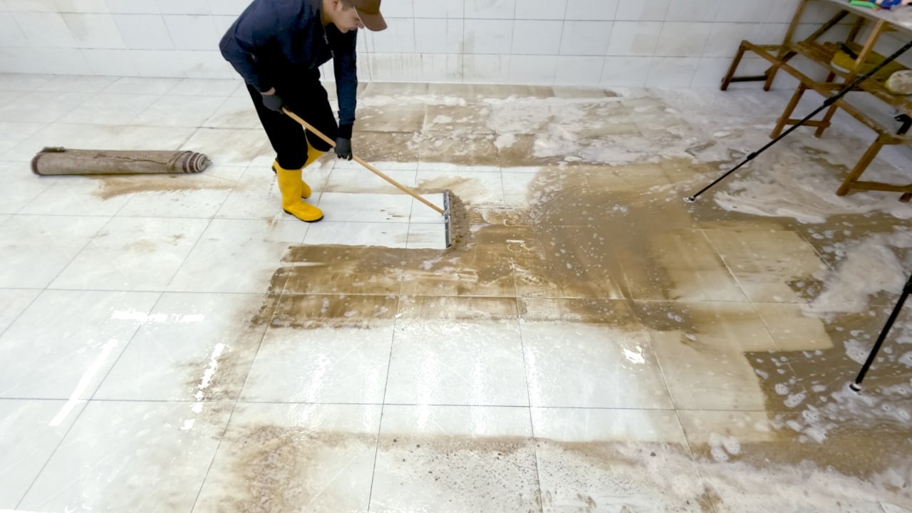 Dirty Carpet Restoration | Powerful Cleaning Machine at Work
