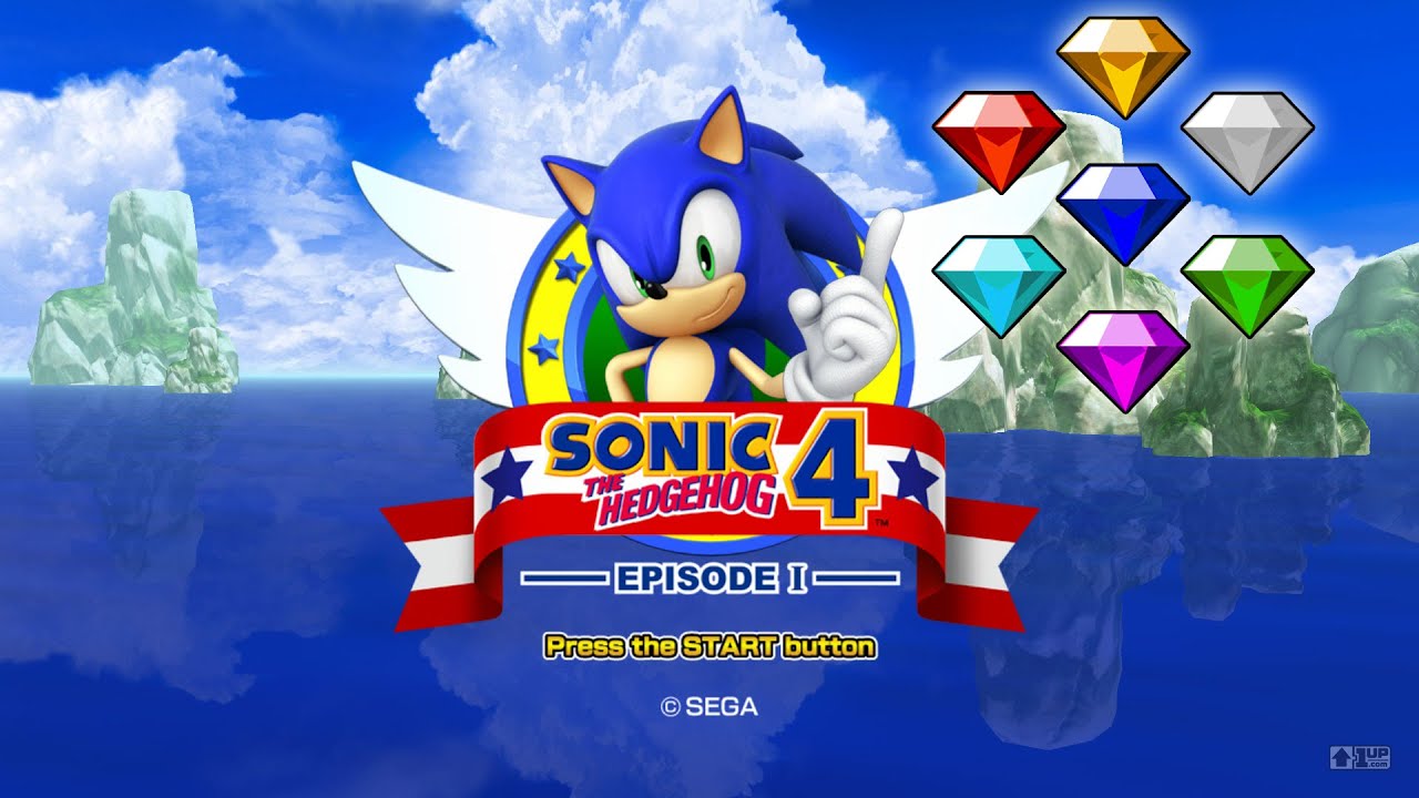 ZERANDO SONIC 4 EPISODE 1 (PC/STEAM) COM TODAS AS ESMERALDAS E SEM MORRER