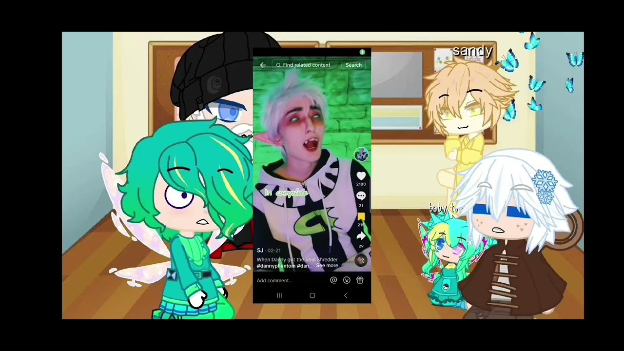 rotg reaction to danny phantom (after he woke up from lake)