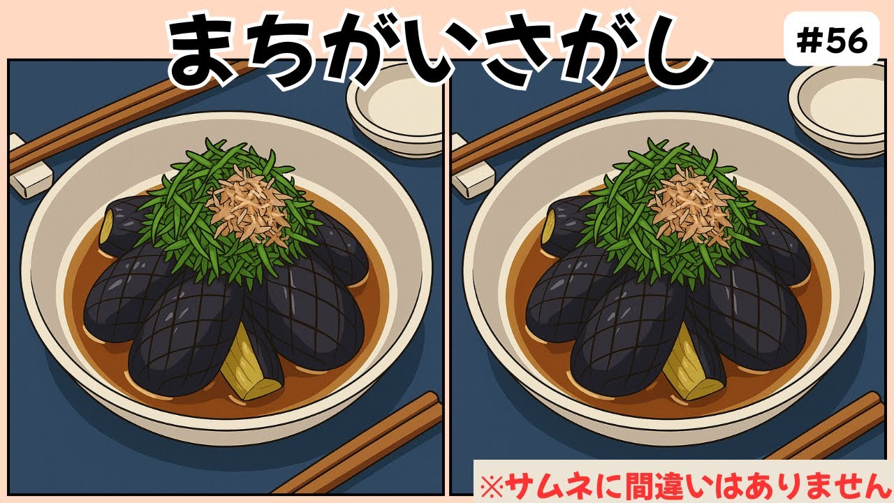 ♦♦難問♦♦【脳トレ間違い探しクイズ】高齢者の認知症予防に最適！無料でできる難しい介護レクにも使える頭の体操ゲーム！【記憶力アップ／認知症予防／老化予防】　#56