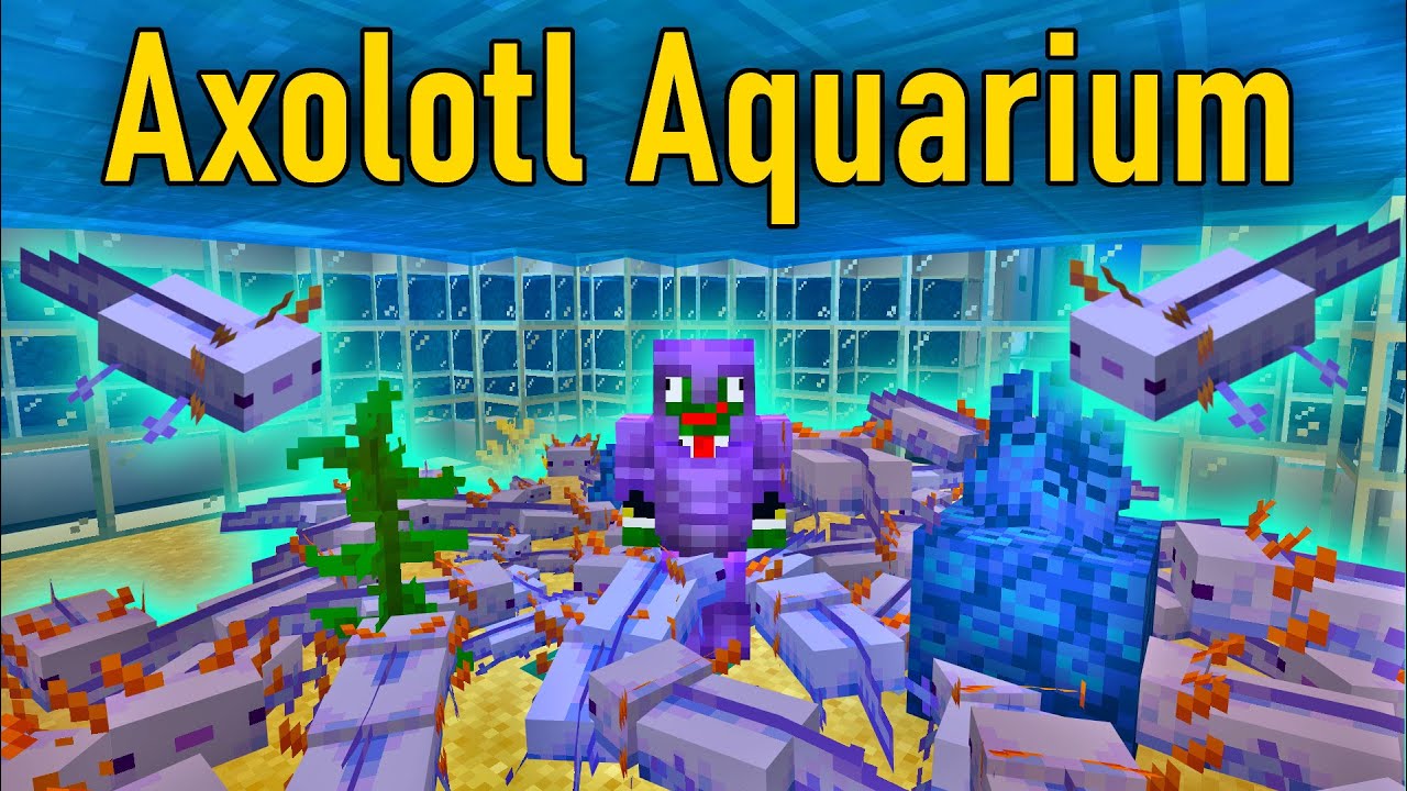 I built an Aquarium for the RAREST Axolotl (Survival Minecraft)