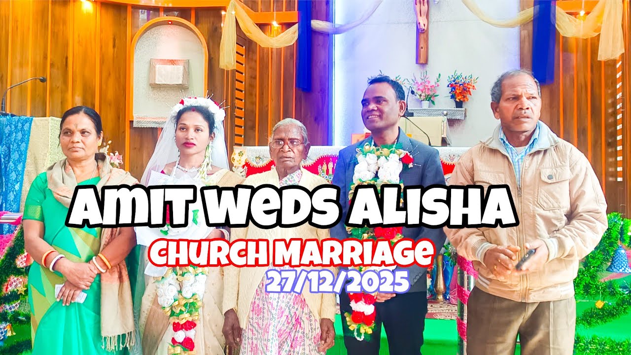 Amit weds Alisha//Church Marriage Jhirpani parish Rourkela//#jpabhijeetvlog 