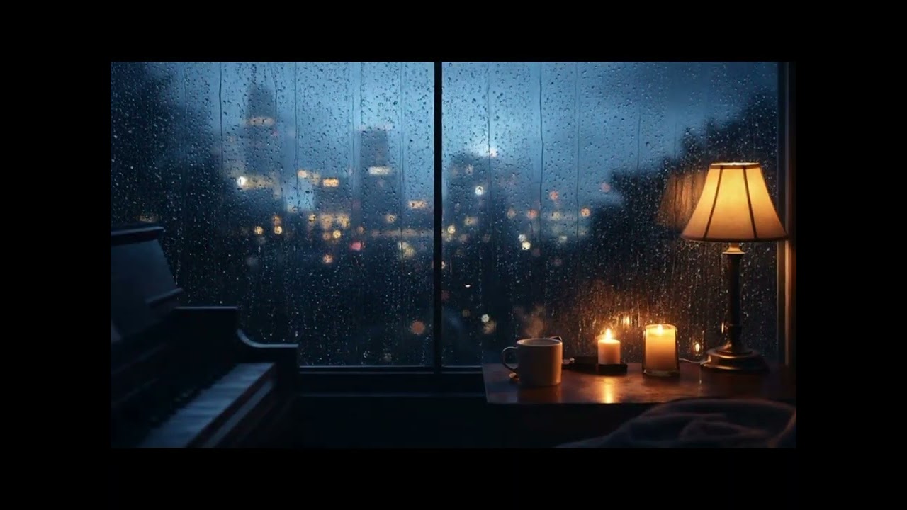 Rainy Night by the Window 🌧️ | Deep Sleep & Relaxing Piano Ambience