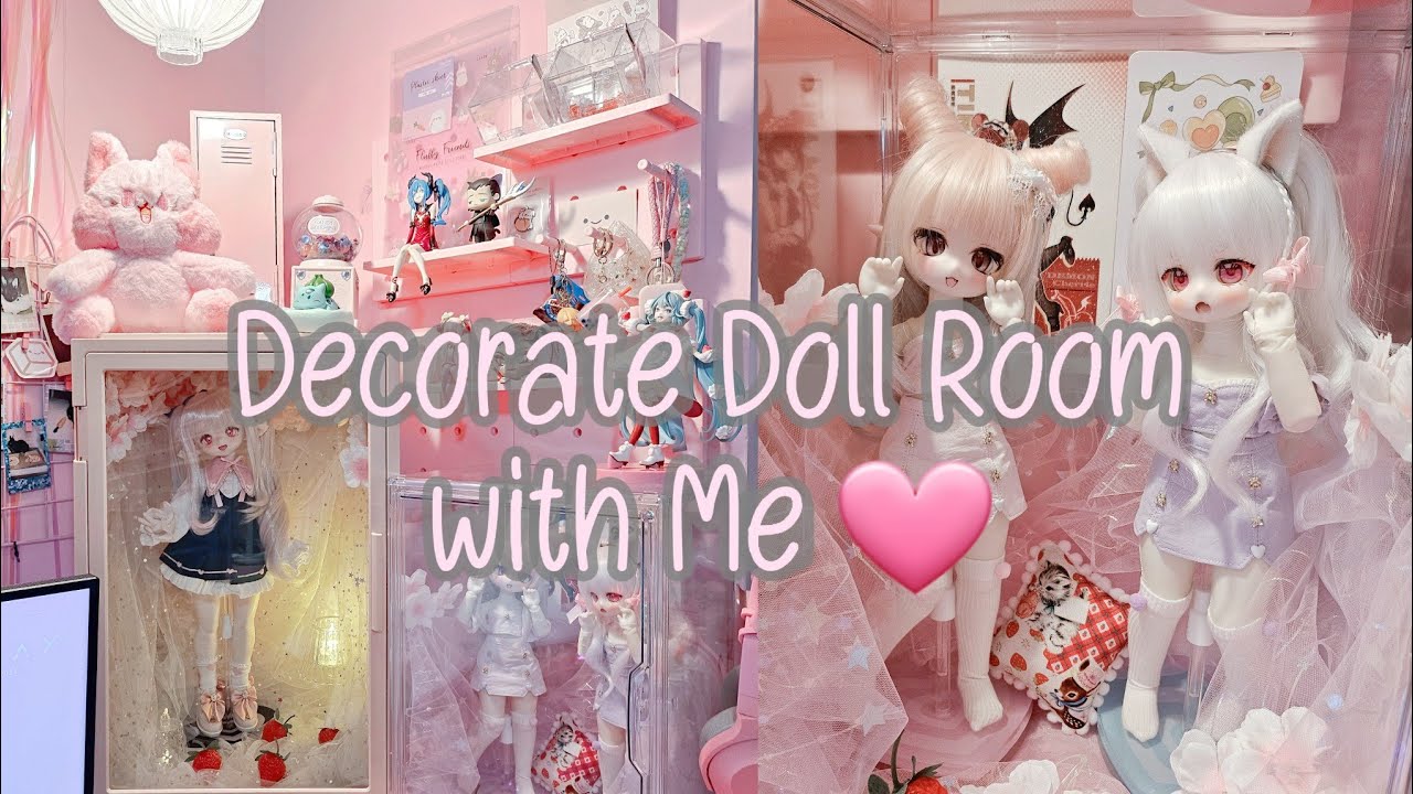 Pink Doll Room Update 🌸 Cute Setup 🧸BJD ☁️Cozy Aesthetic