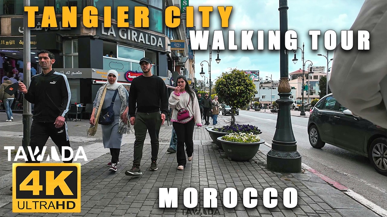 Tangier city 2025 walking tour - Morocco 4k UHD