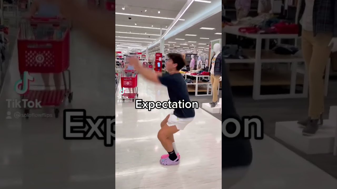 BackFlip In Target FAIL 🤣 #shorts #short #fail