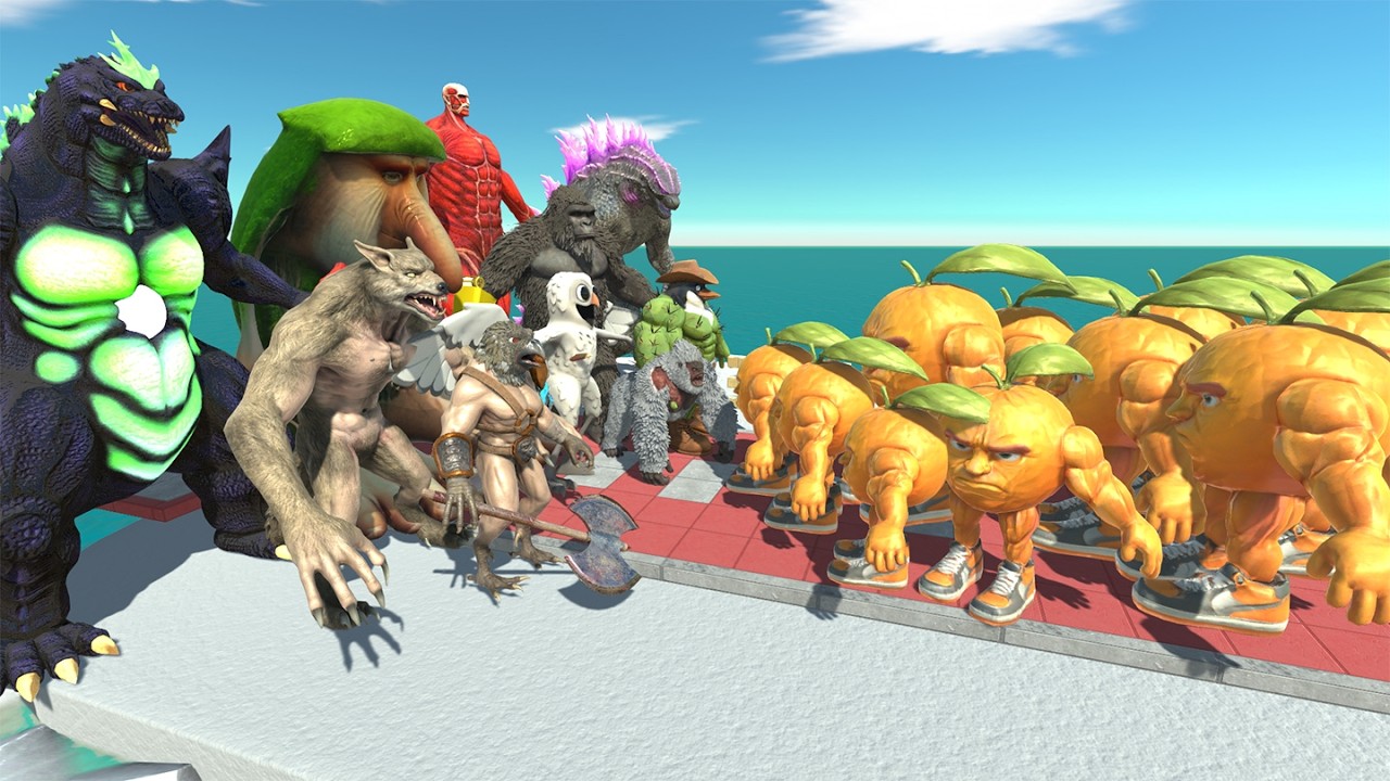 Brainrot Animal Memes Who Can Pass the 9 Levels of Orange in Animal Revolt Battle Simulator