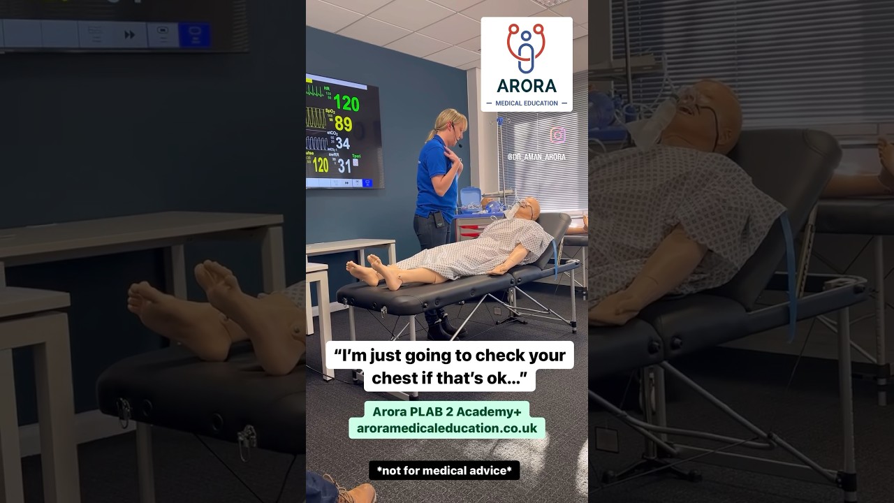 &ldquo;I&rsquo;m just going to examine your chest&rdquo;&hellip; #plab #plab2 #simman