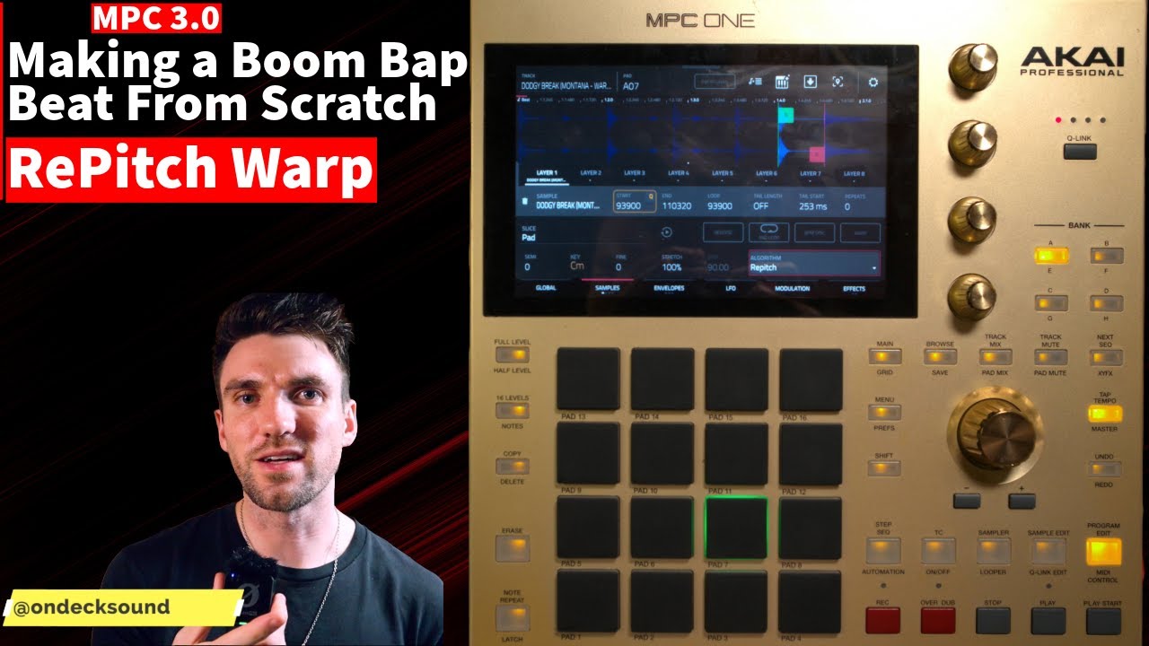 Boom Bap Beat Making with RePitch Mode in MPC 3.0