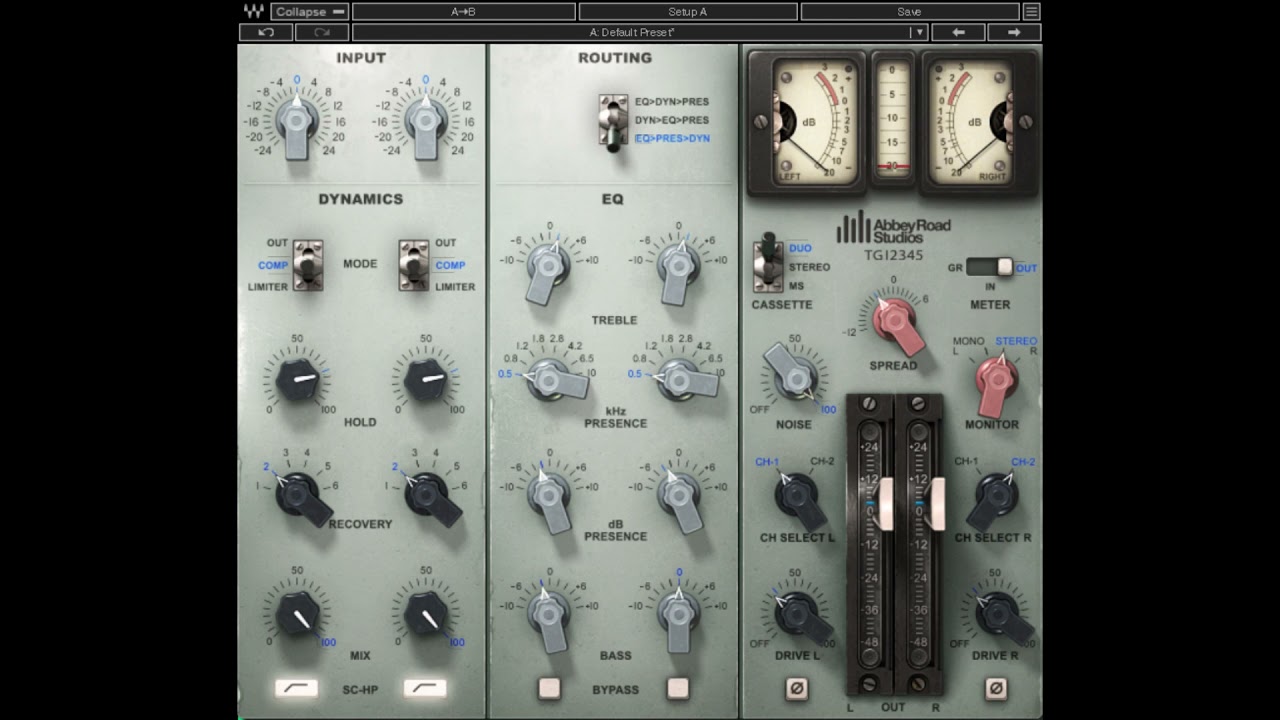Waves EMI TG 12345 plugin on drums.