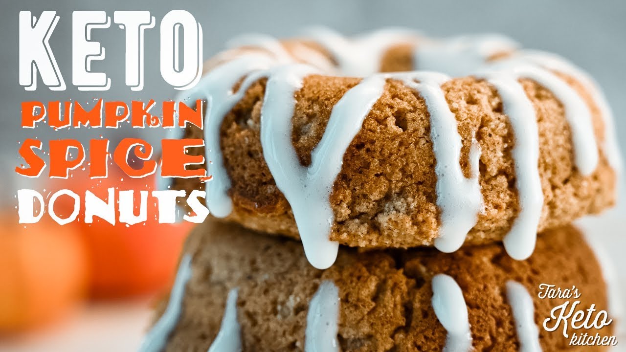 Keto Pumpkin Spice Donuts (4 Net Carb Per Donut) | Low Carb, Keto, Sugar Free Pumpkin Donuts