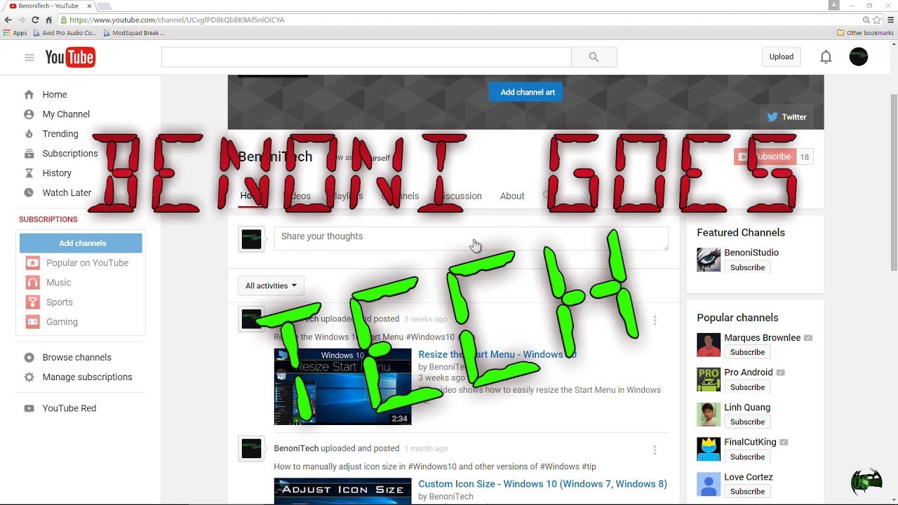 Benoni Goes Tech w/BenoniTech