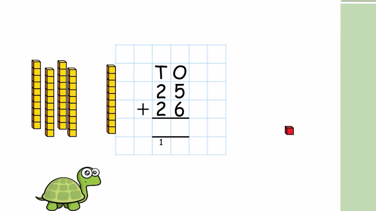Add 2 digit numbers crossing 10