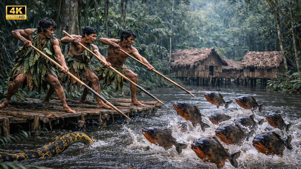 Como Estas Tribos Sobrevivem na Selva Amazônica Diante de Anacondas Gigantes e Piranhas Letais