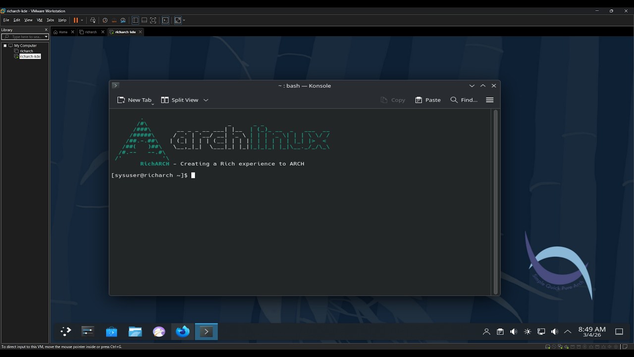 Arch linux installation with RichARCH!