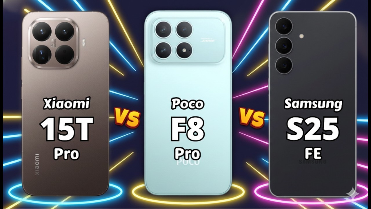 Xiaomi 15T Pro vs Poco F8 Pro vs Samsung S25 FE