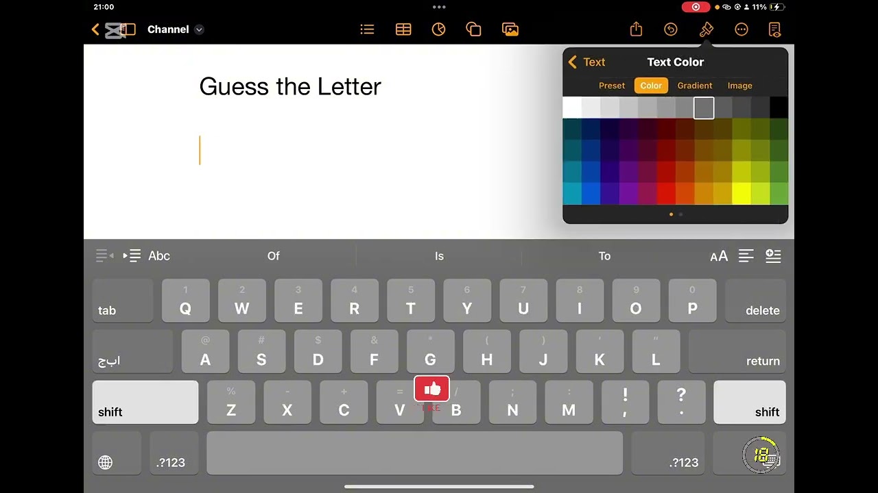 Guess the 12 letters (Kid vid testing [Elder can watch it to not only kids])
