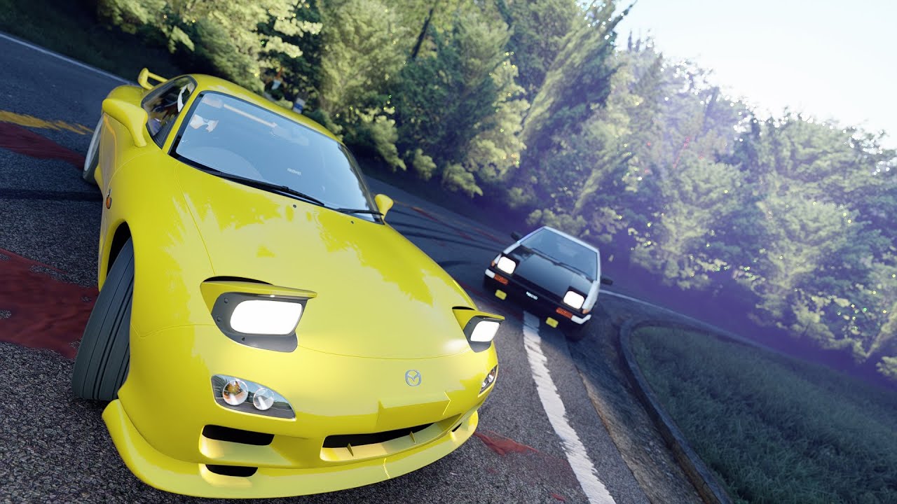 Mazda RX-7 FD3S vs Toyota AE86 | Touge Battle | Mount Akina [Assetto Corsa] [4K 60fps]