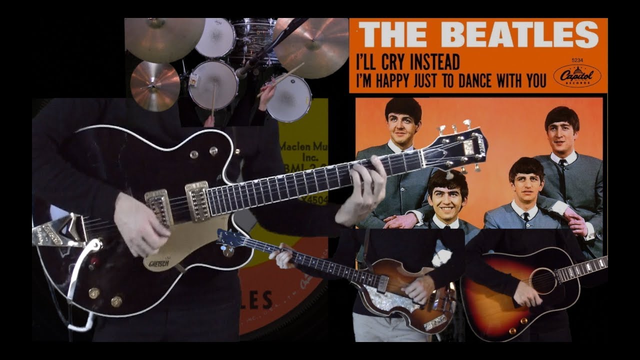 I'll Cry Instead - Guitars, Bass and Drum Cover - Backing Track