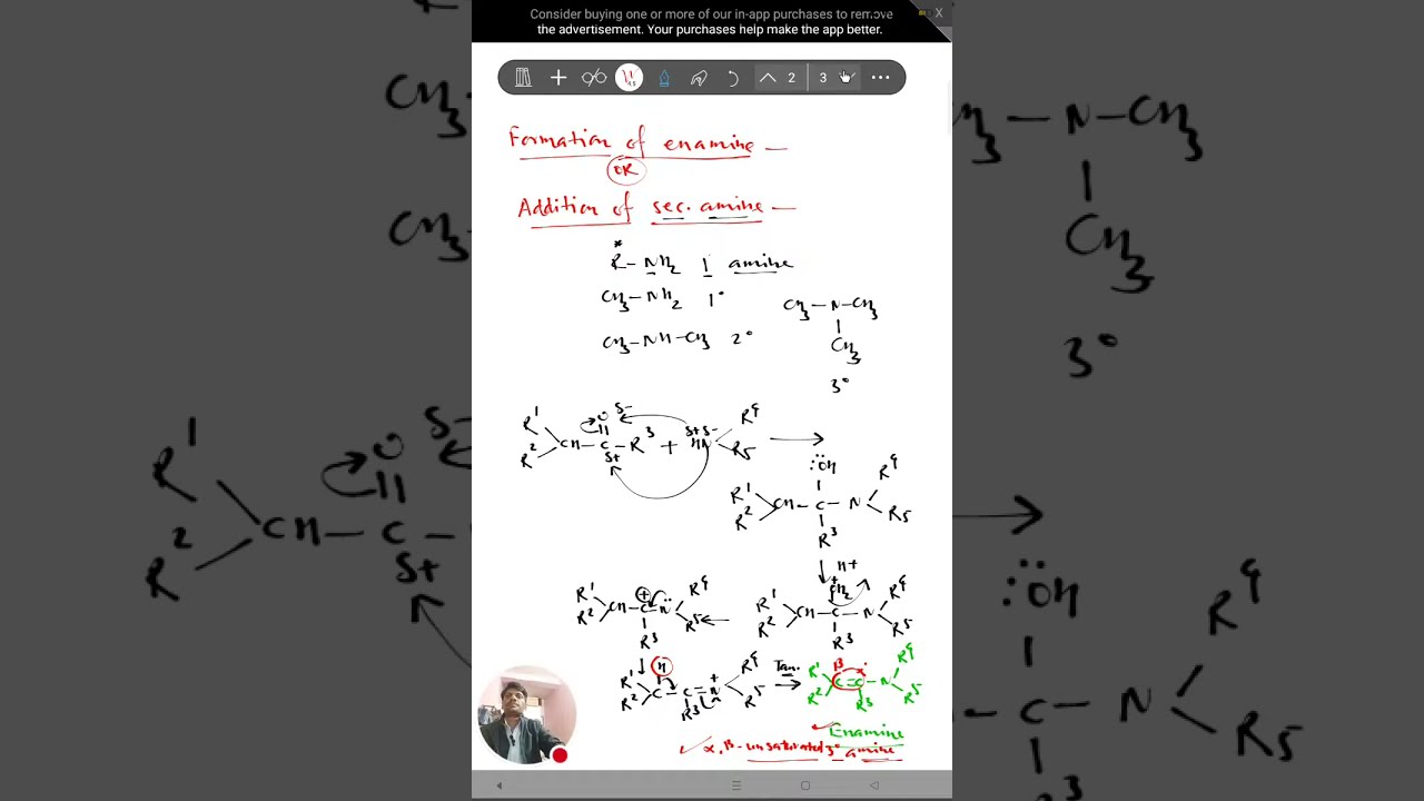 🔴Formation of Enamine🔥very easy and important but not 🚫 though chemical reactions