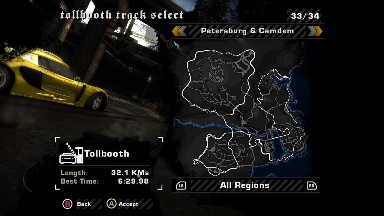 (UNMODDED) NFS Most Wanted 05 | Petersburg & Camden Checkpoint Challenge (Lotus Elise Junkman)