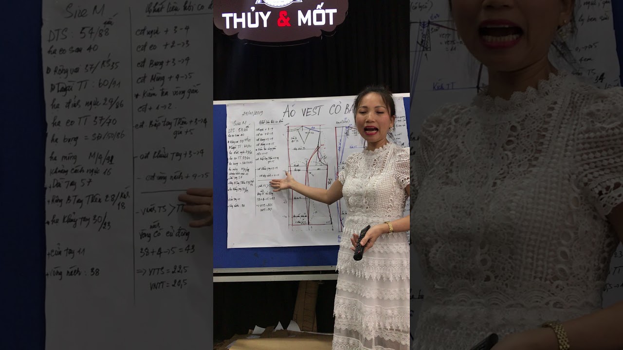 Công thức vẽ áo vest  thân sau  phần 1 của cô Phan Thuỷ