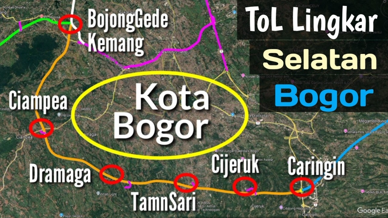 Trase Jalan Tol Lingkar Barat & Selatan Kota Bogor