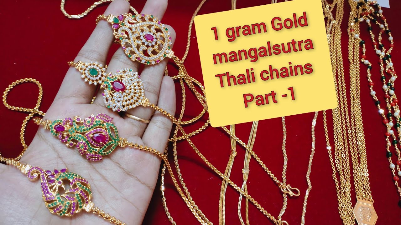 one gram Gold mangalsutra thali chains collection | 1 gram Gold chains | one gram Gold chain