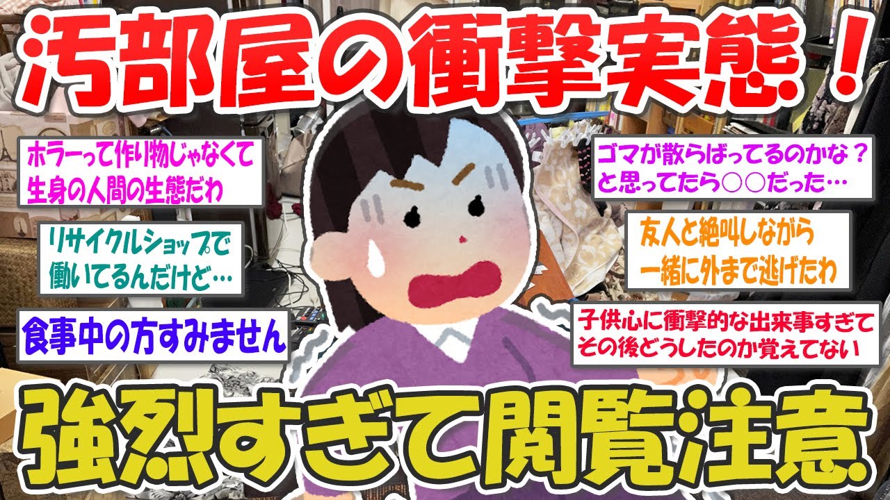 【2ch掃除まとめ】汚部屋・汚屋敷の驚愕体験が想像を超えるヤバさだった…【断捨離と片づけ】ガルちゃん