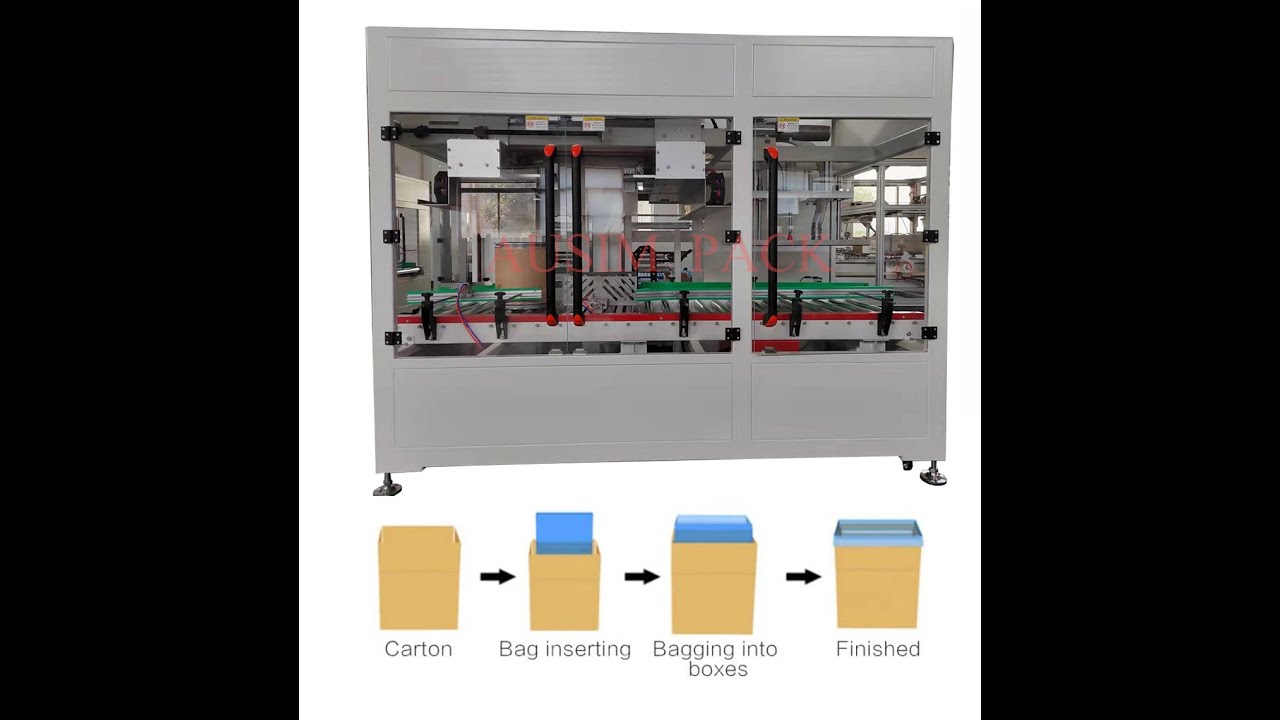 Shortening Pack Poly Bag Inserter Bag sealing Machine Bag inserting machine plastic bag inserter