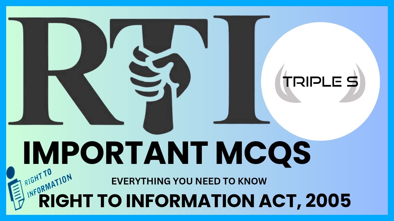 Right to Information Act,2005 || Important MCQs By Rahul Sir - KU Jr. Assistant, SSC UPSC JKSSB