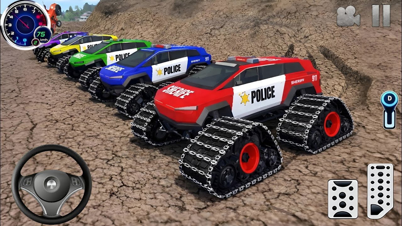 Juegos De Carros - Police Monster Truck Impossilbe Driver #34- US Car Stunts Racing Android Gameplay