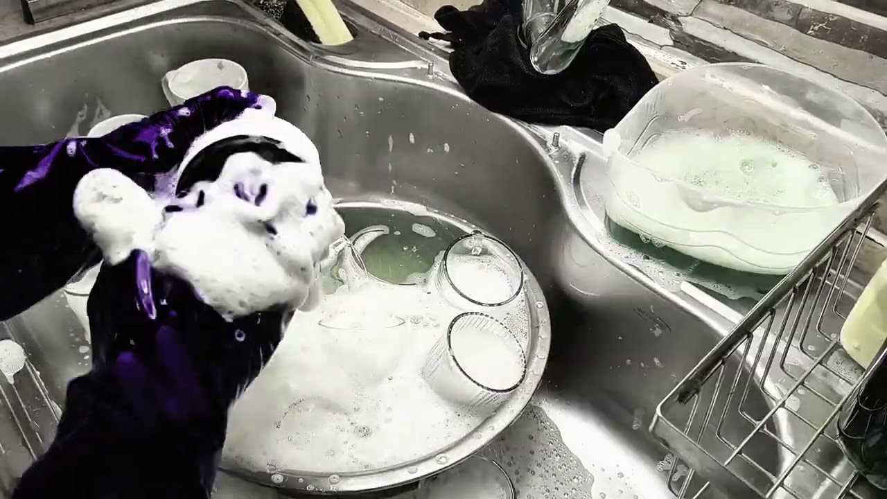 Relaxing Dishwashing Routine | Sparkling Clean Kitchen ASMR @RainbowDishwashing 