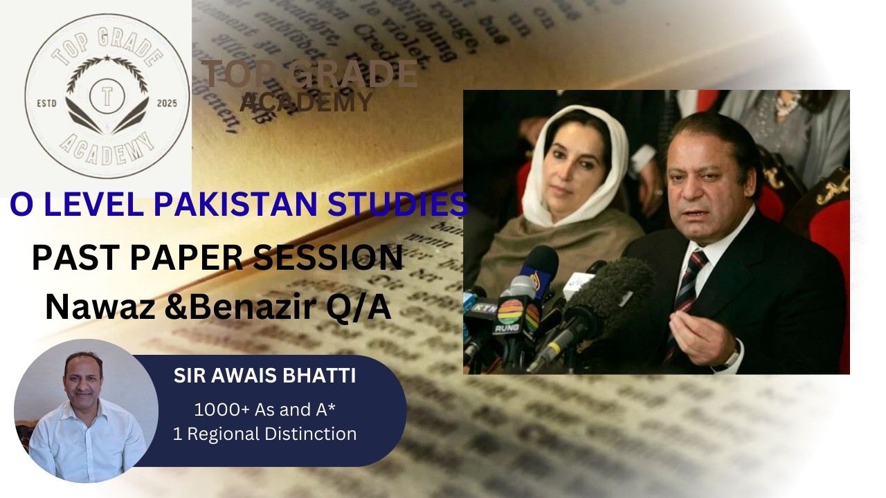 Nawaz sharif 1st reign  1993 14 marks and Benazir Bhutto 2nd reign 1996 14 marks Qs series MJ  exams