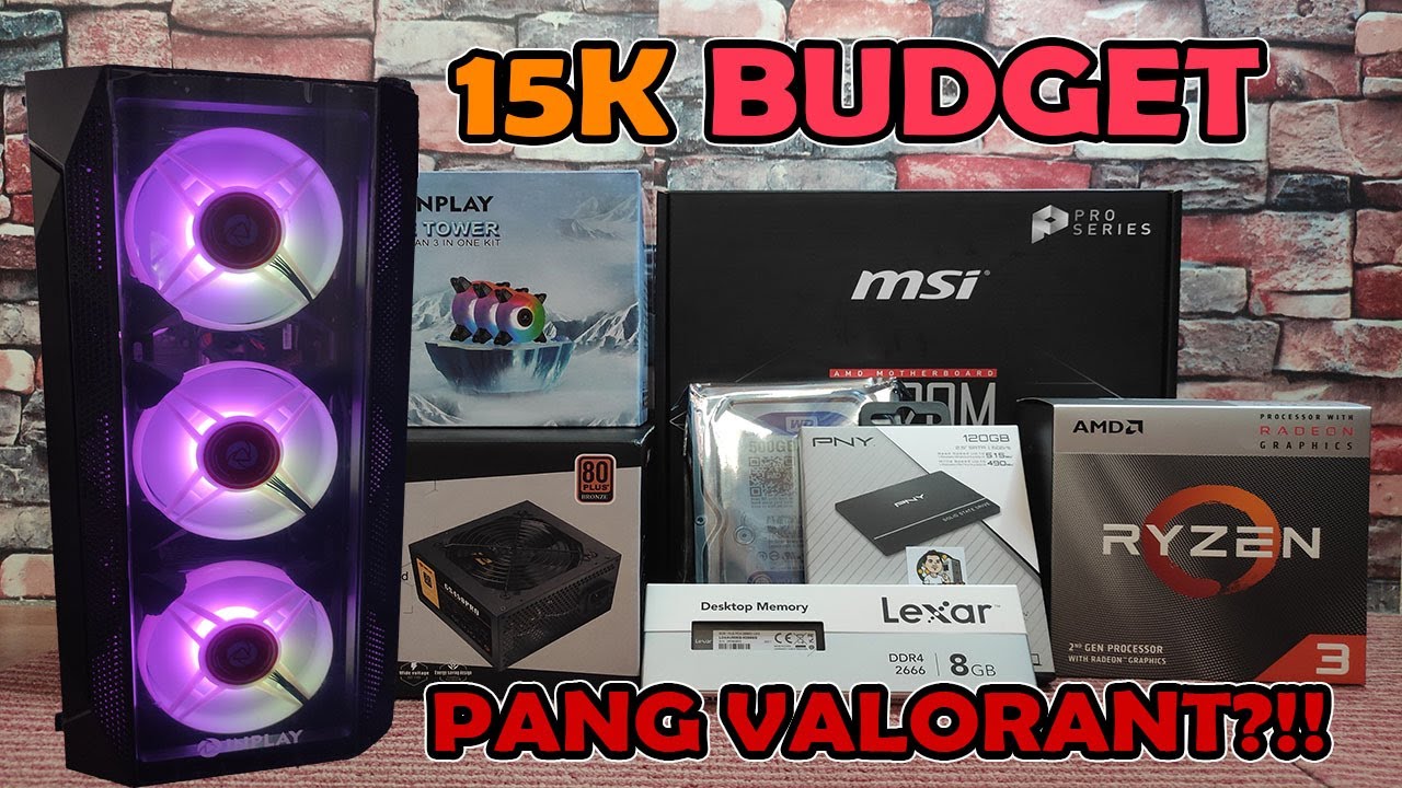 15K BUDGET RYZEN 3 3200G PANG VALORANT?!!! AMD RYZEN 3 3200G TIMELPASE BUILD