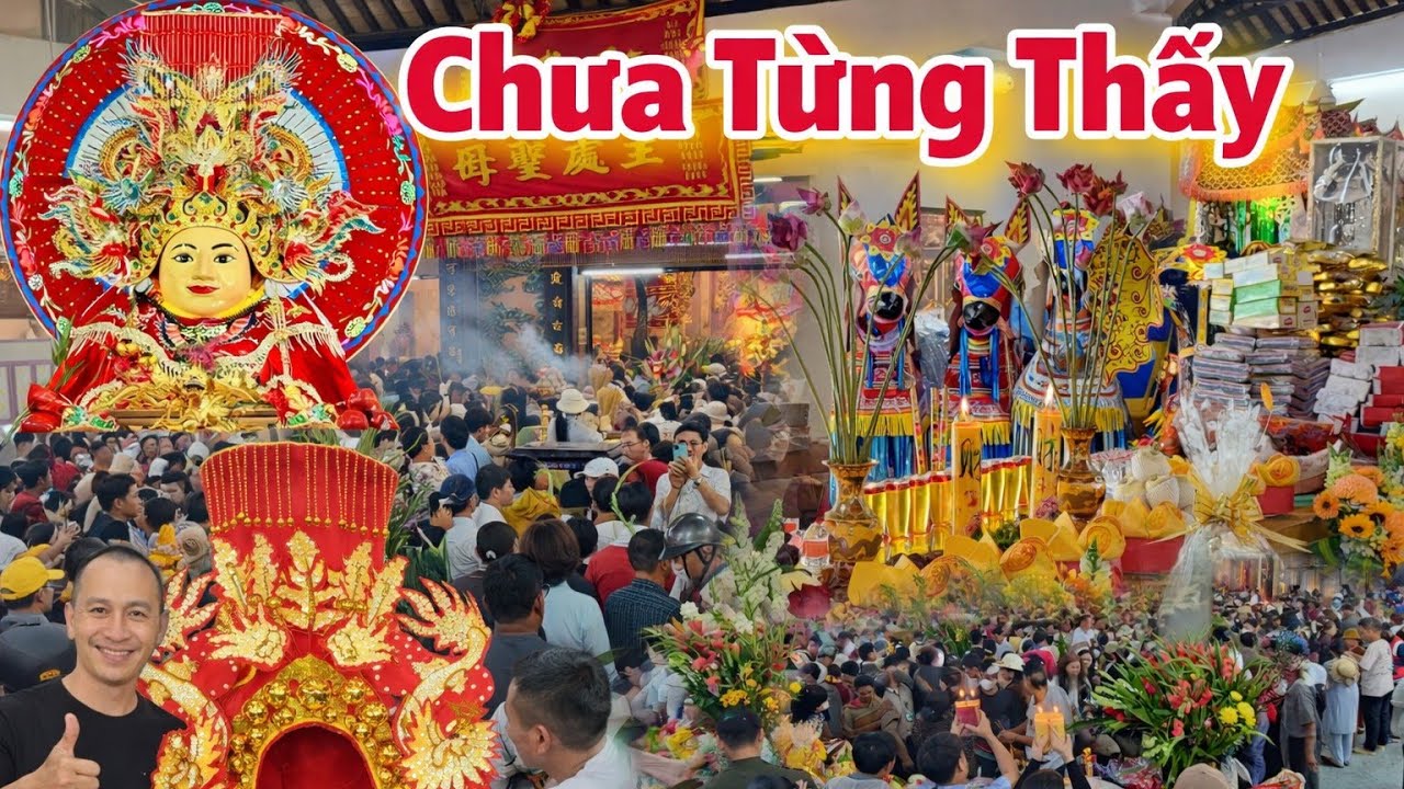 Xuất Hiện Mâm Cổ Khủng Bằng Cái Sân Khấu Miếu Bà Chúa Xứ Núi Sam Châu Đốc An Giang 