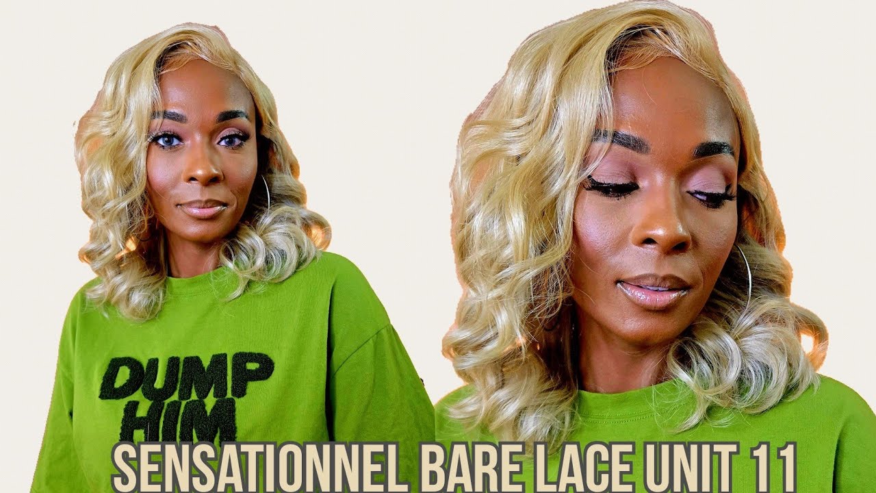 40 долларов! Синтетический прозрачный парик Sensationnel Bare Lace без клея, 13x6, блок 11