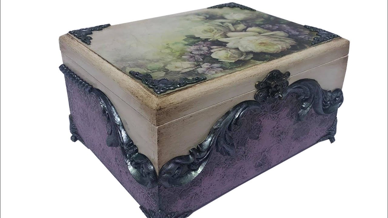DIY DECOUPAGE VINTAGE BOX / HOW TO MADE A DECOUPAGE BOX / BEAUTIFUL BOX