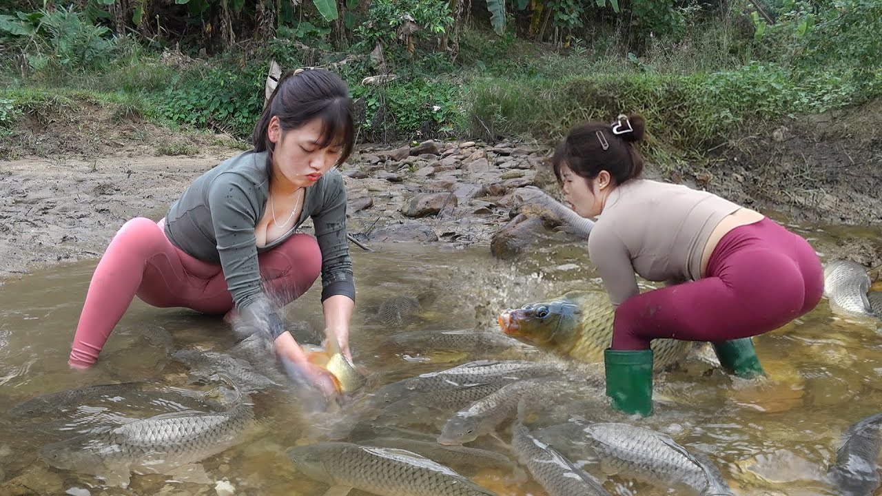 Full Videos: Woman Fishing in Rivers And Lakes | Fishing with a Pump | Drag Net To Catch Big Fish