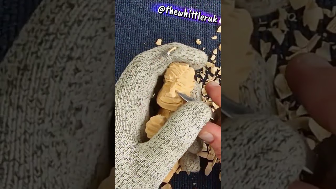 Flexcut pocket jack and whittling a beer jug #shorts #flexcut #woodworking
